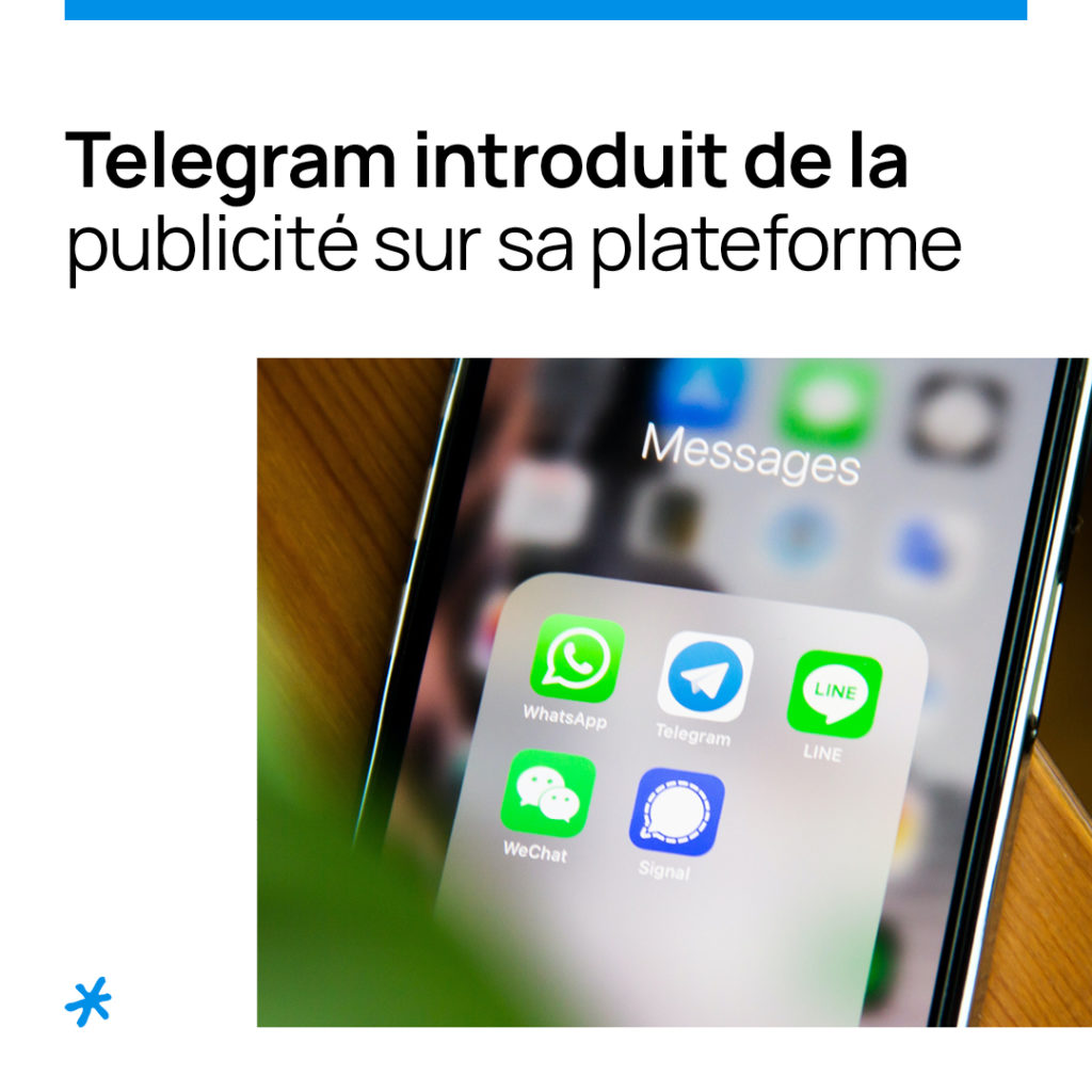 Telegram introduit de la publicité sur sa plateforme